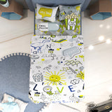 Fancy Fluff Kids Comforter  – Doodle Land - Single/Double