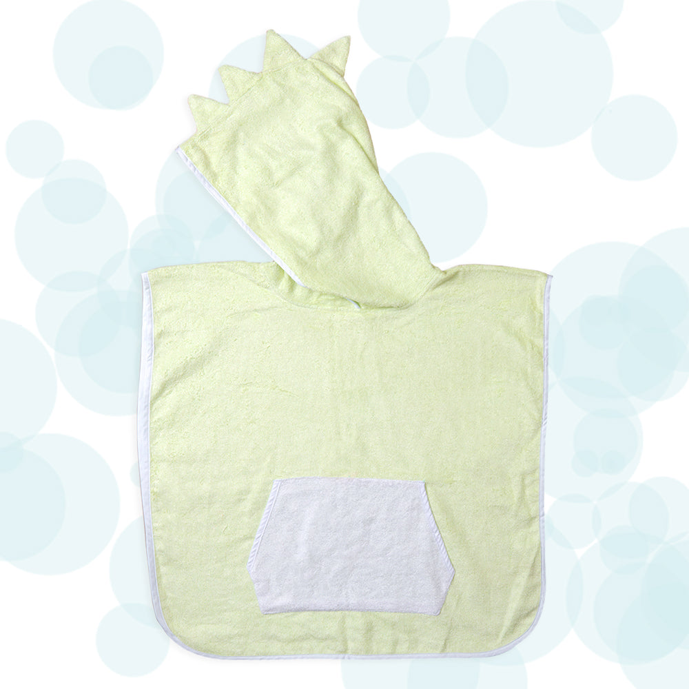 Fancy  Fluff Bamboo Cotton Baby Poncho - Dino