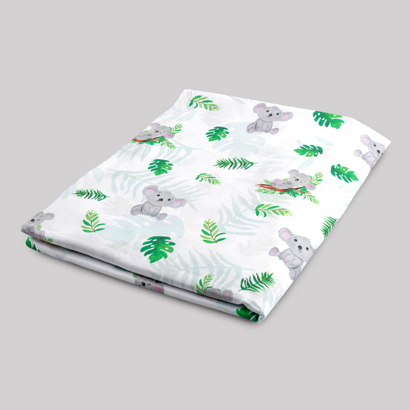 Fancy Fluff Organic Cot Bedsheet - Koala