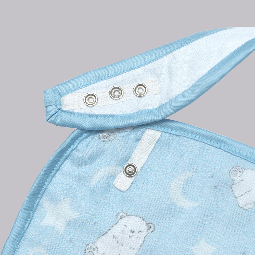 Fancy Fluff Pack of 3  Bamboo Muslin Bibs - Starry Night