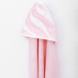 Fancy Fluff Bamboo Cotton Hooded Towel - Strawberry Swirl