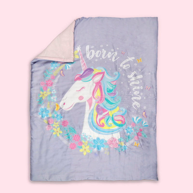 Fancy Fluff Organic Baby Comforter - Unicorn