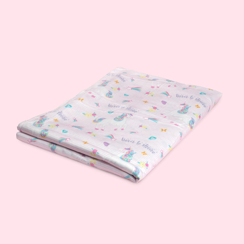 Fancy Fluff Organic Cot Bedsheet - Unicorn