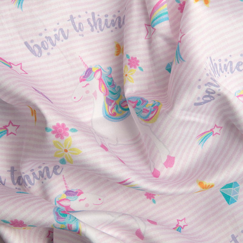 Fancy Fluff Organic Cot Bedsheet - Unicorn