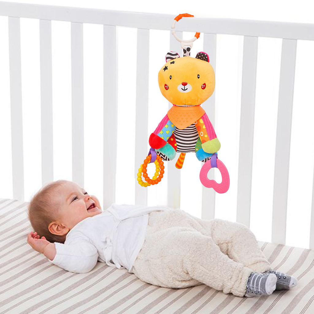 Baby Moo Smiling Star Orange Premium Hanging Toy With Teether