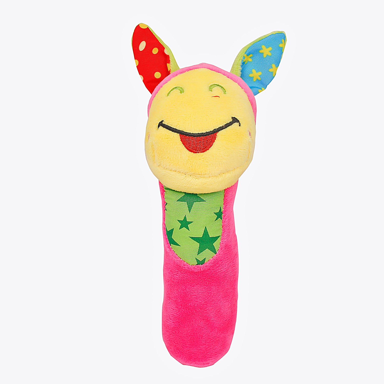 Baby Moo Smiling Star Pink Rattle