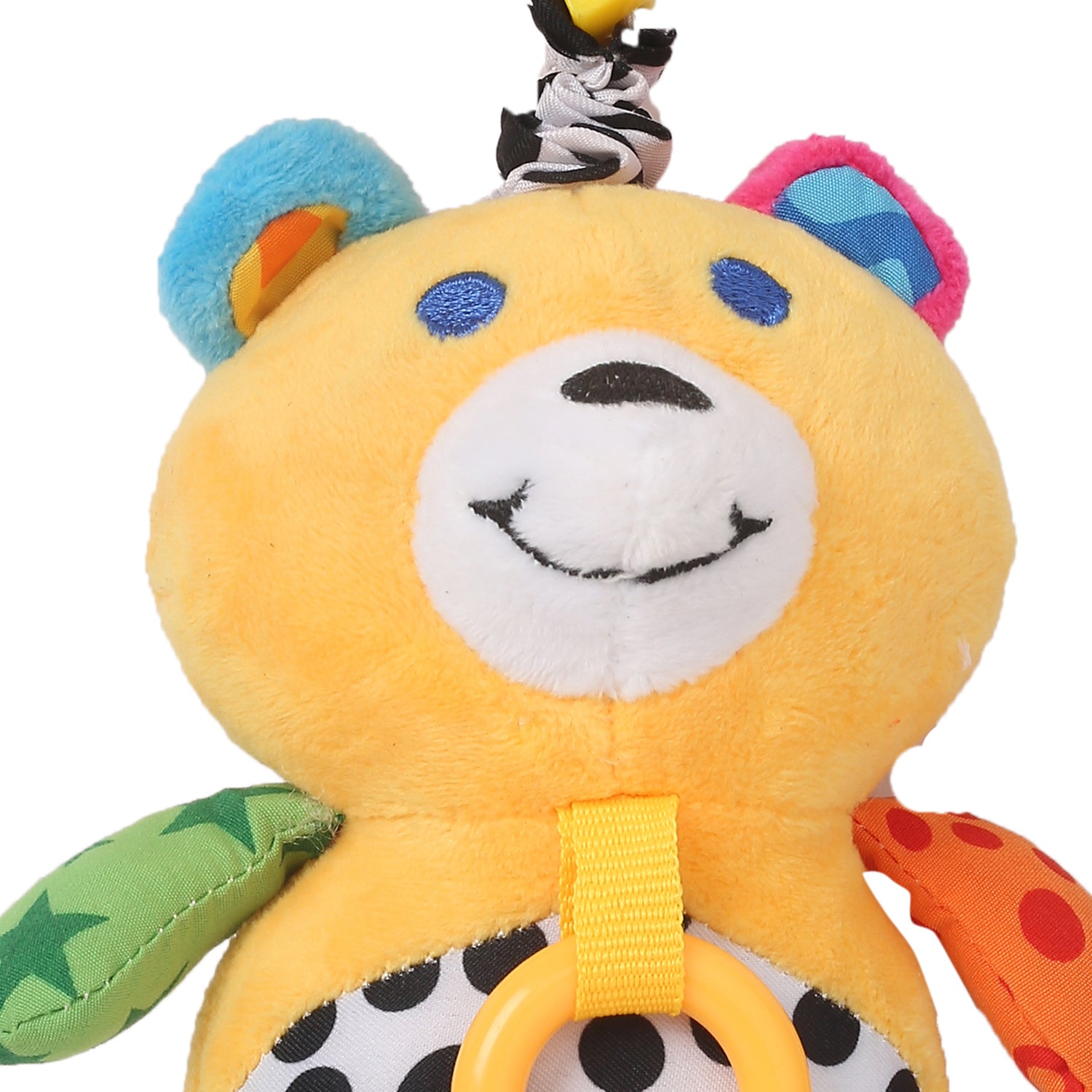 Baby Moo Animal Yellow Hanging Pulling Toy With Teether