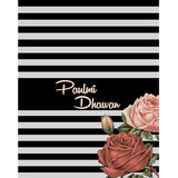 Personalised Folder - Stripes & Flowers