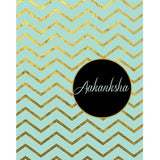 Personalised Folder - Chevron with Gold
