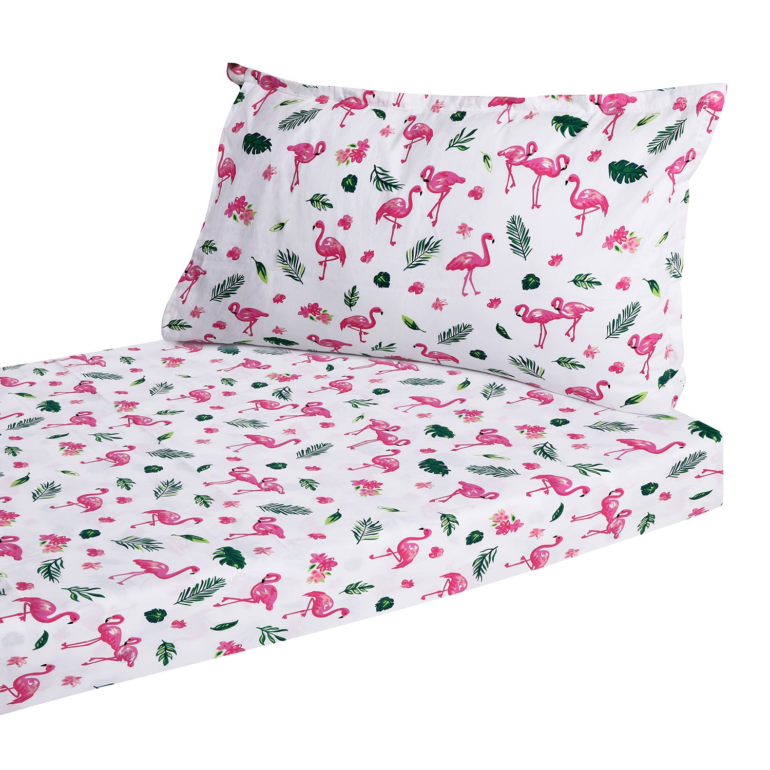 Bedsheet Set - Flamingo Bedsheet, Single/Double Bed Sizes Available