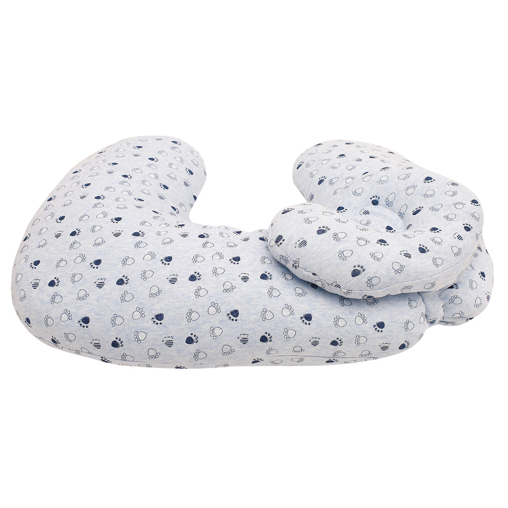 Baby Moo Cute Paws Blue Feeding Pillow