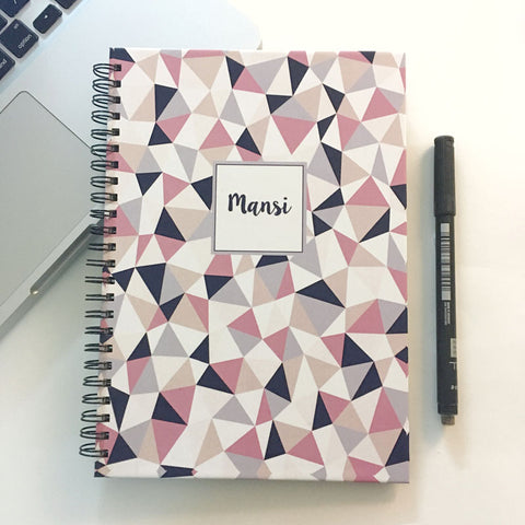 Personalised "Forever" Reusable Notebook - Geometric, Pastel