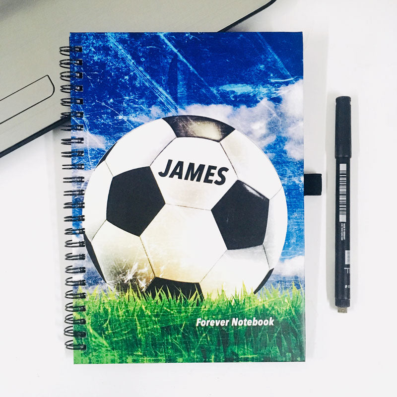 Personalised "Forever" Reusable Notebook - Football