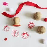Personalised Wooden Face Stamp With Stamp Pad - Common