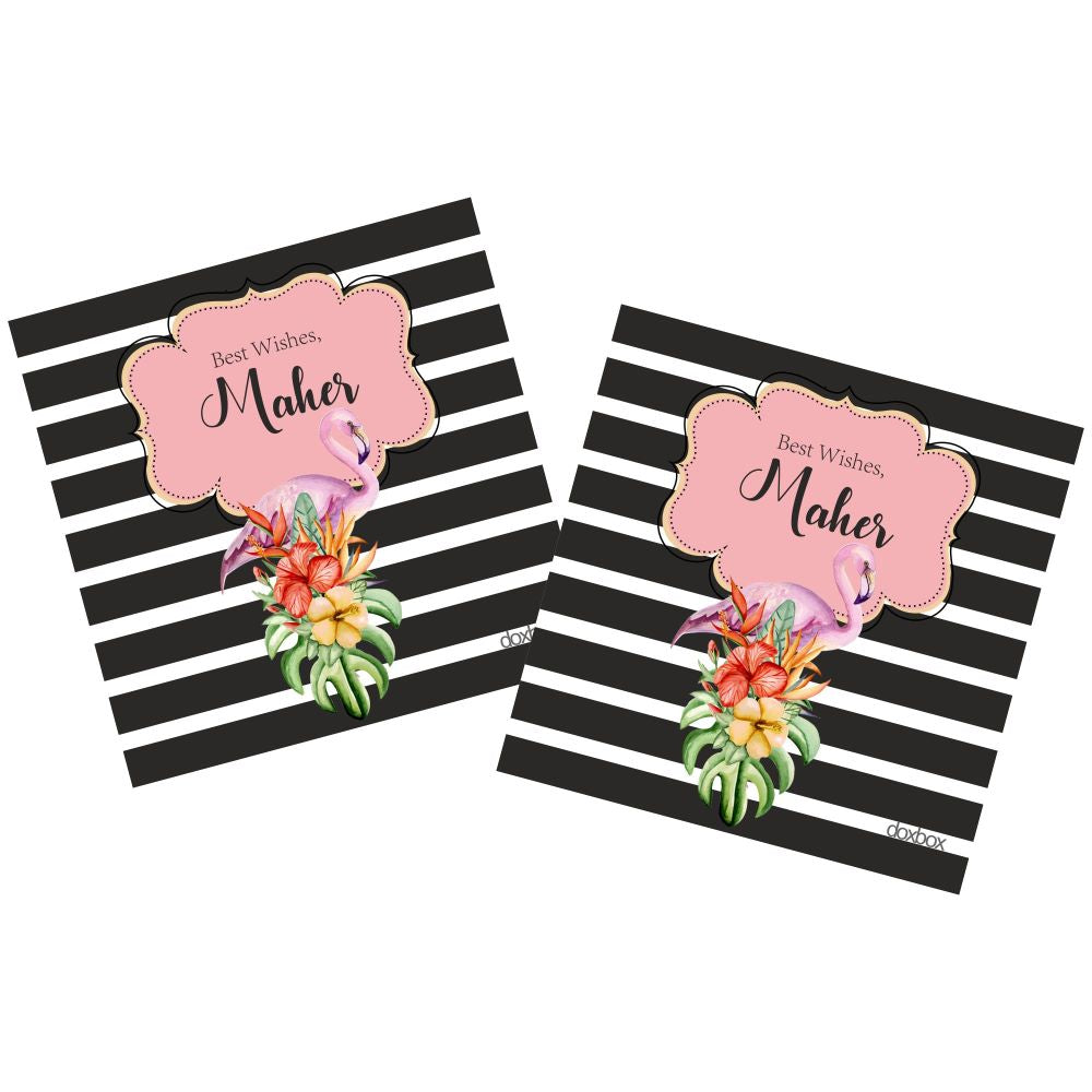 Personalised Gift Tags - Flamingo