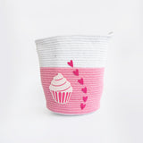 Magical Cupcake- Cotton Rope Basket  (Individual/ Set Of 2)
