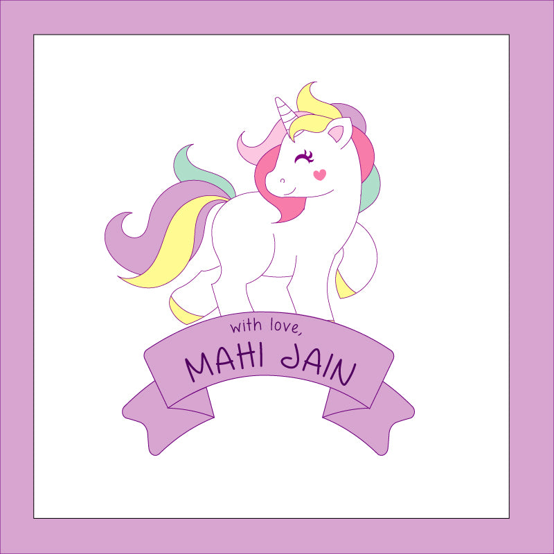 Personalised Gift Stickers - Unicorn, Pack of 24
