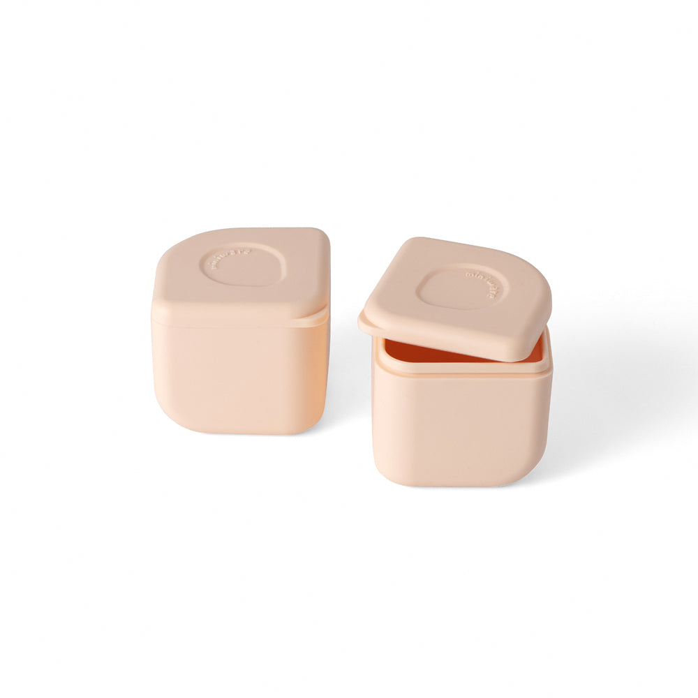Miniware Grow Bento + 2 Silipods Lunch Box, Peach