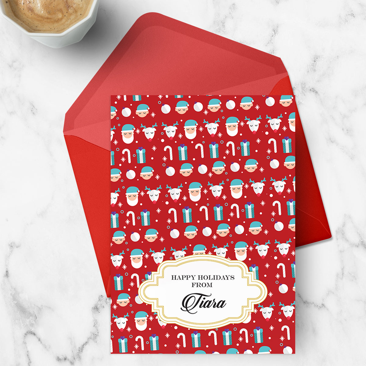 Personalised Christmas Candy Craze Greeting Card