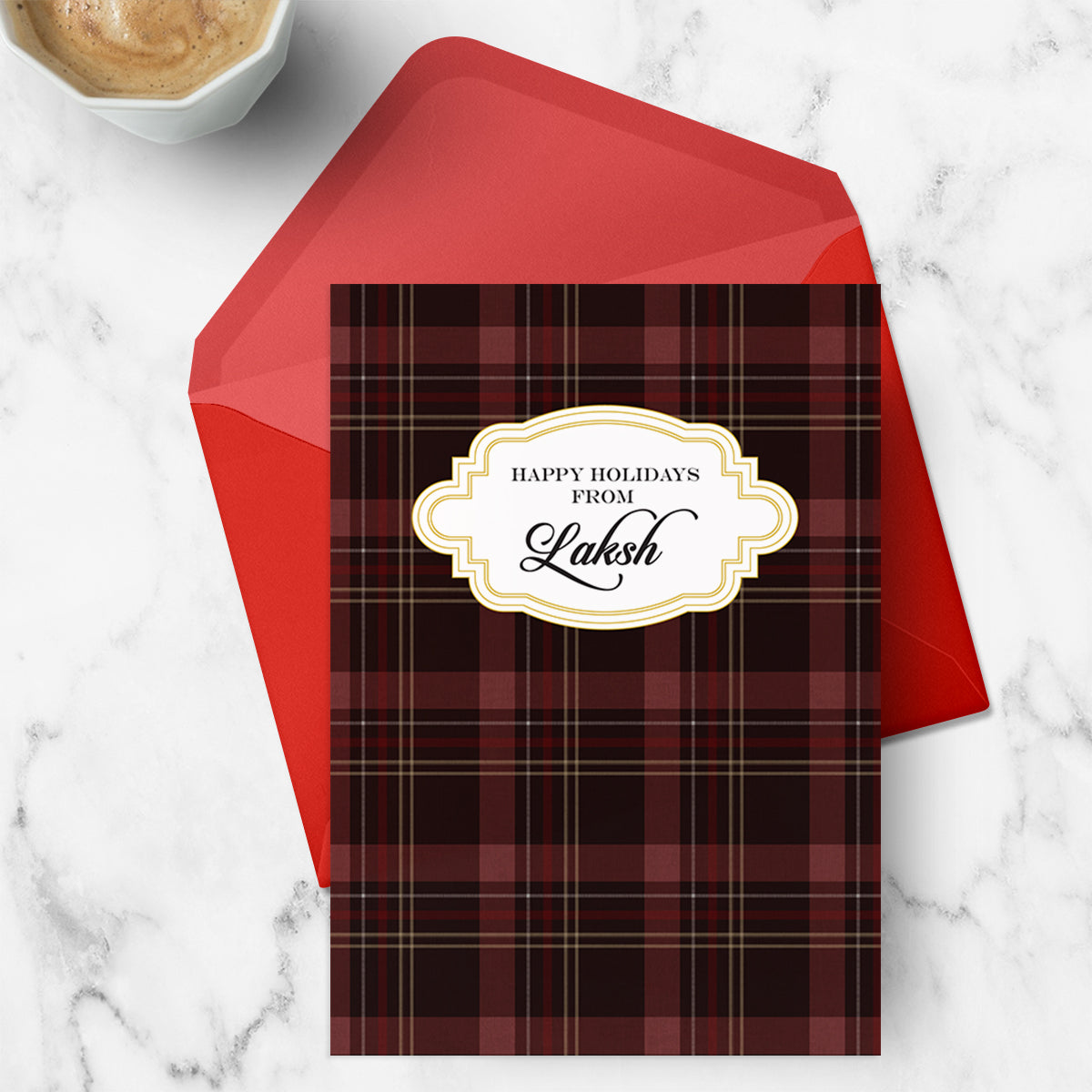 Personalised Tartan Greeting Card