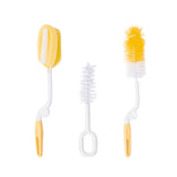 Baby Moo Bottle And Nipple Cleaning Brushes Set of 3- Pink,Blue,Yellow