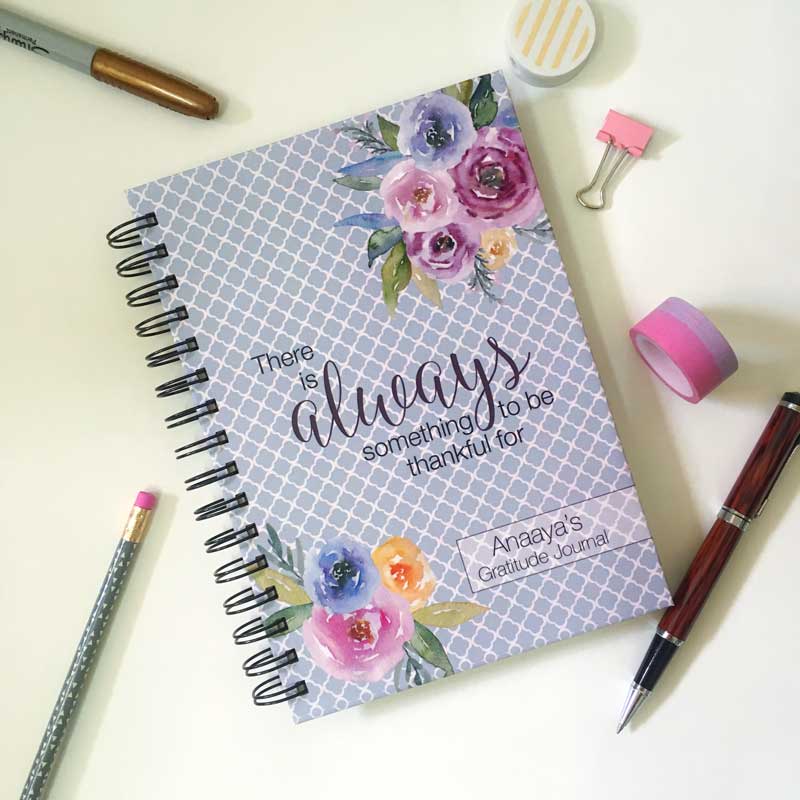 Personalised Rose Garden Gratitude Journal