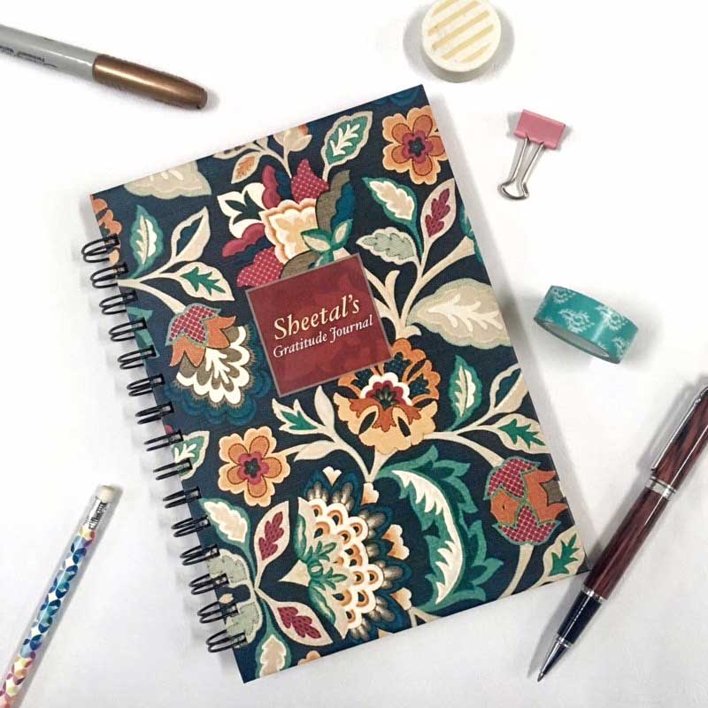 Personalised Embroidered Art Gratitude Journal