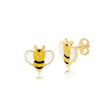 18K Gold Bee-ing Yellow Earrings, Bows & Ties Collection