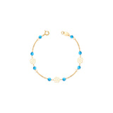18K Gold Turquoise Bracelet, Le Fleur Collection