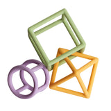 Geometric Teether Set - Purple/Orange