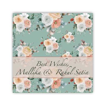 Personalised Teal Floral Gift Tags