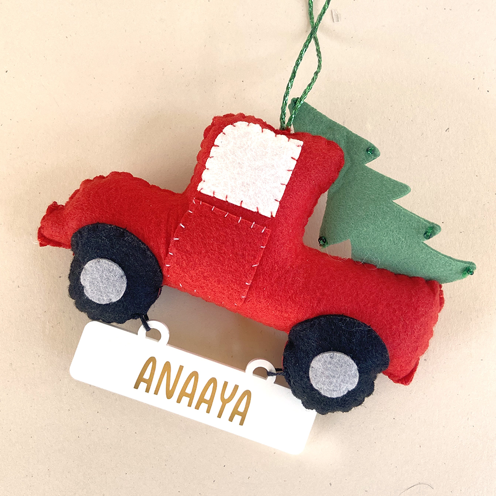 GWD Kids - Red Truck - Felt Ornament