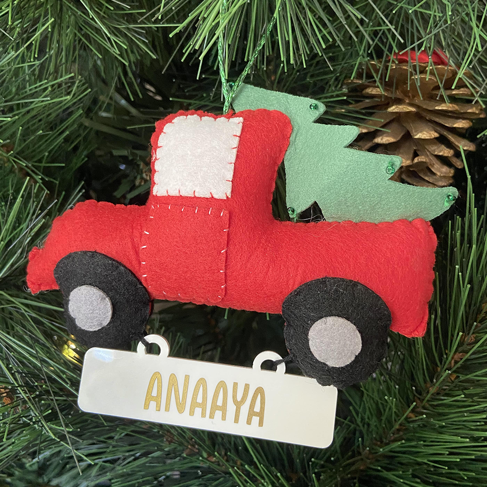 GWD Kids - Red Truck - Felt Ornament