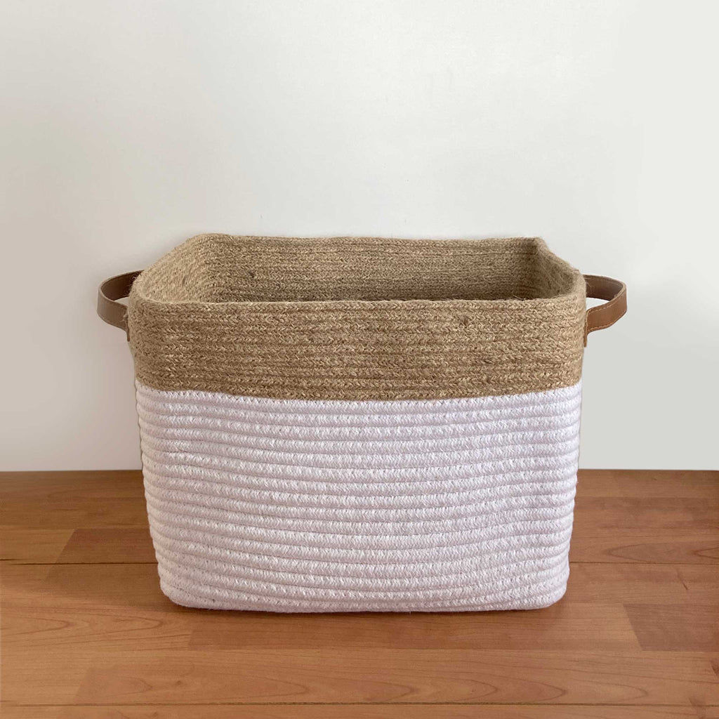 Jute & Cotton Rope Storage Baskets, Individual or Set of 2