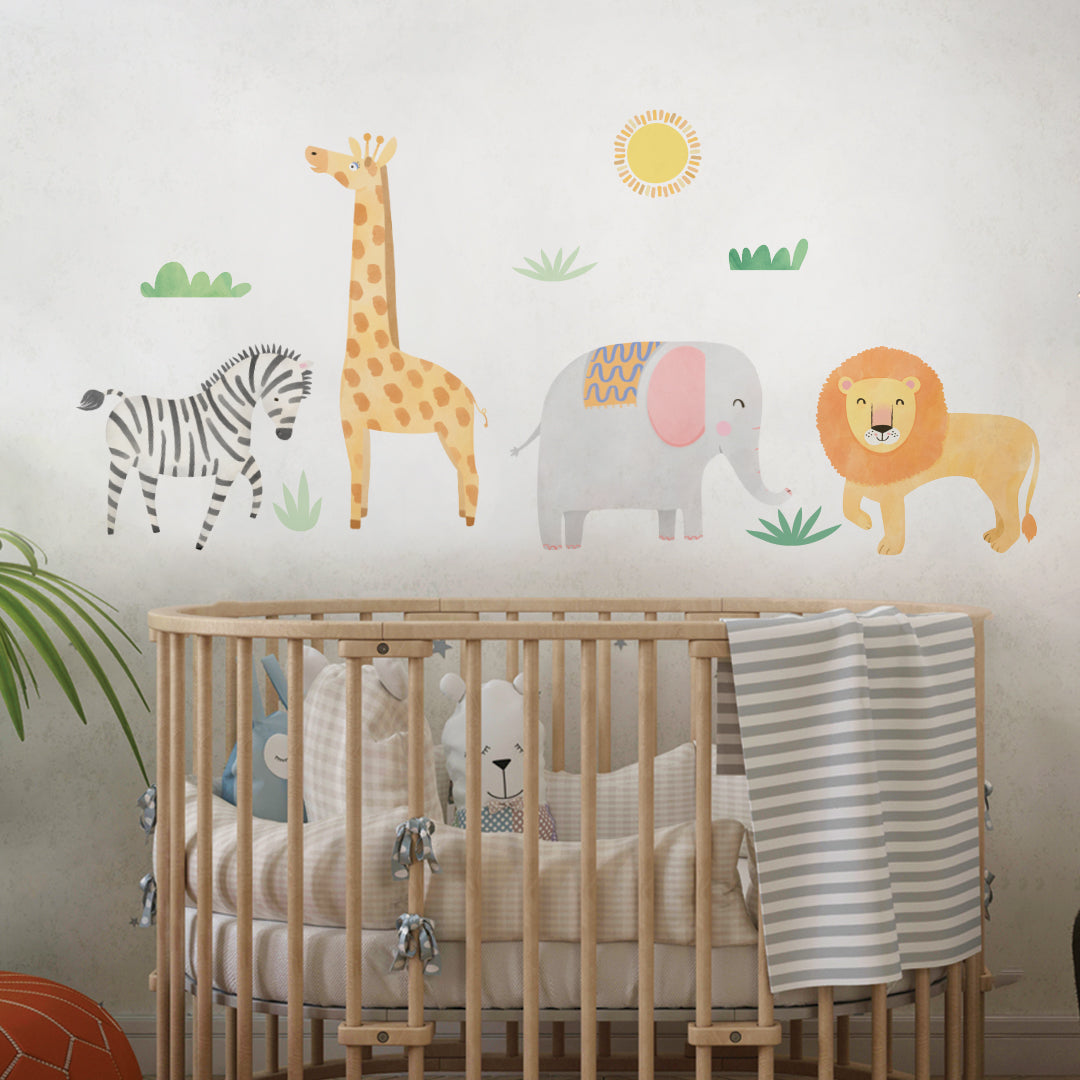Illustrated Animals Wall Decal Sticker