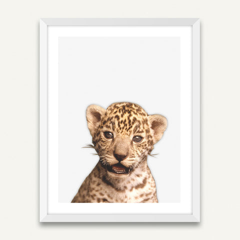 Minimalist Framed Wall Art - Little Leopard