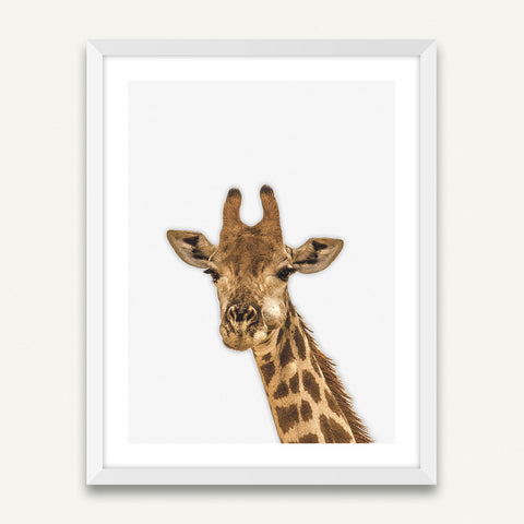 Minimalist Framed Wall Art - Little Giraffe