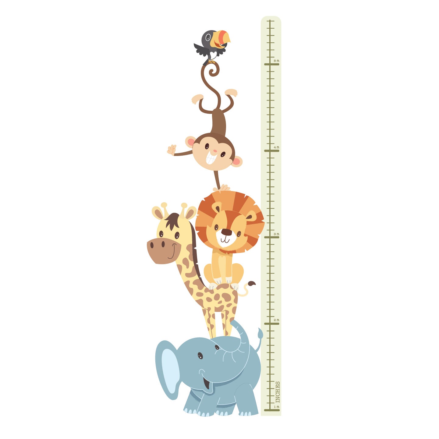 Height Chart Sticker -  Animals