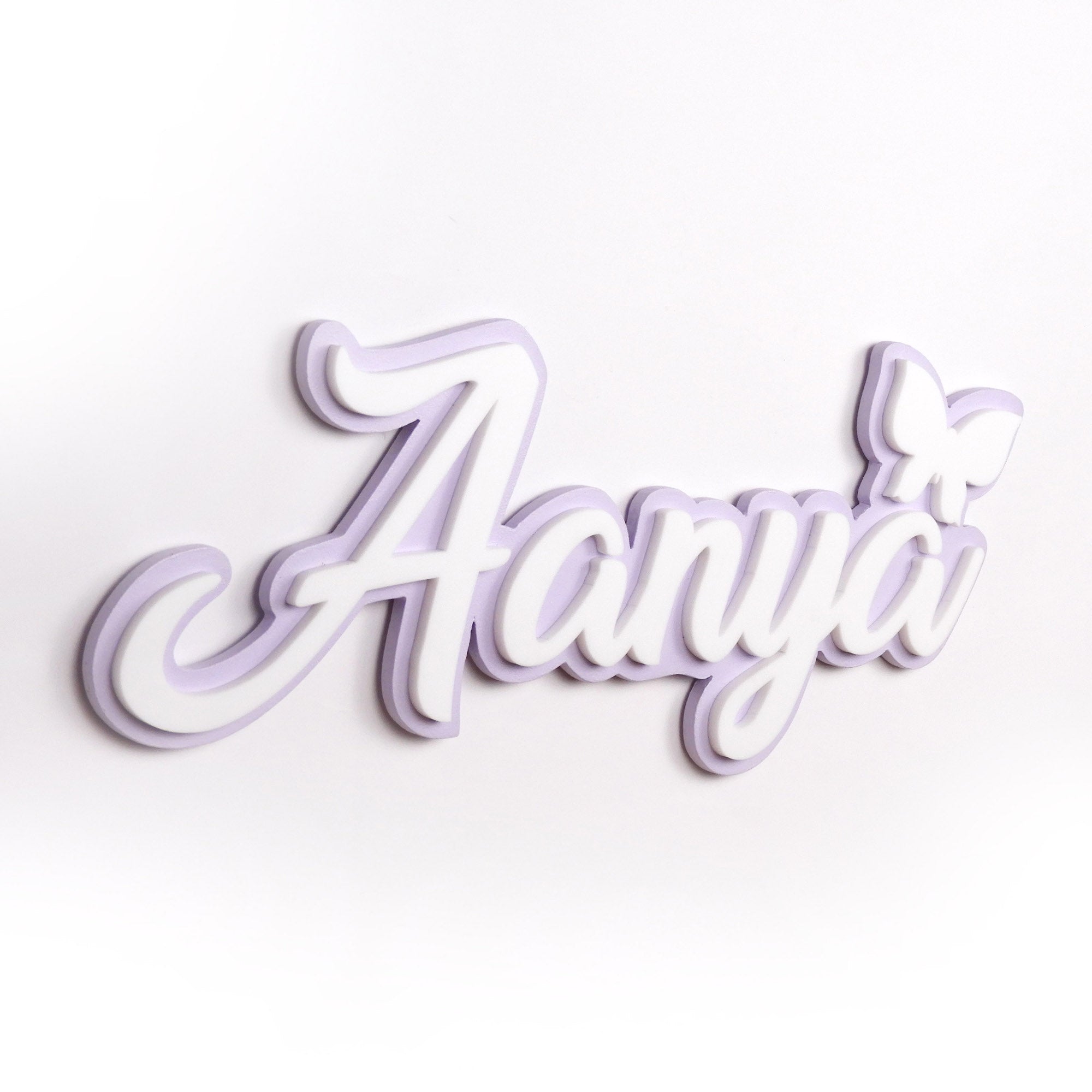 Personalised 3D Acrylic Name Plate - Butterfly