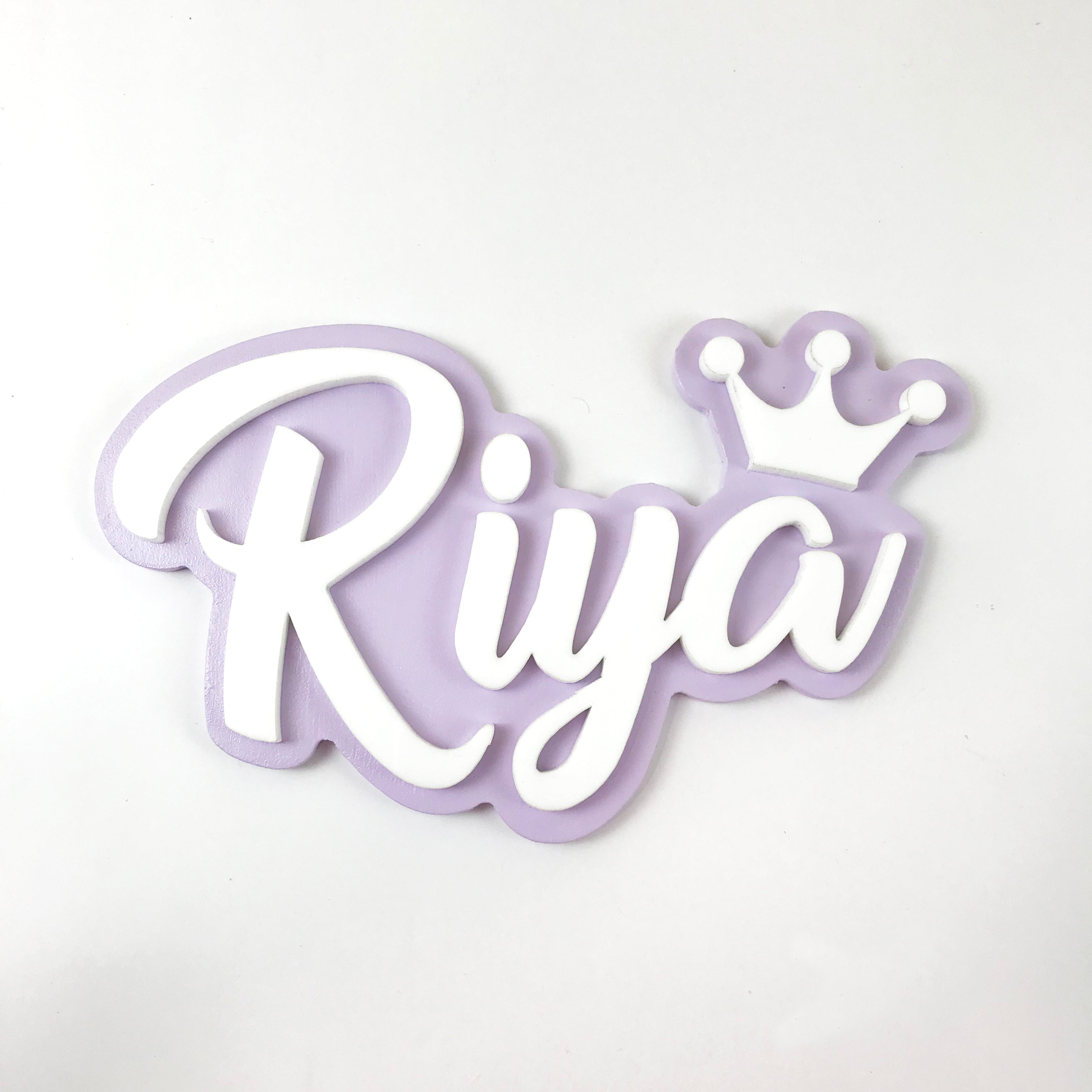 Personalised 3D Acrylic Name Plate - Crown