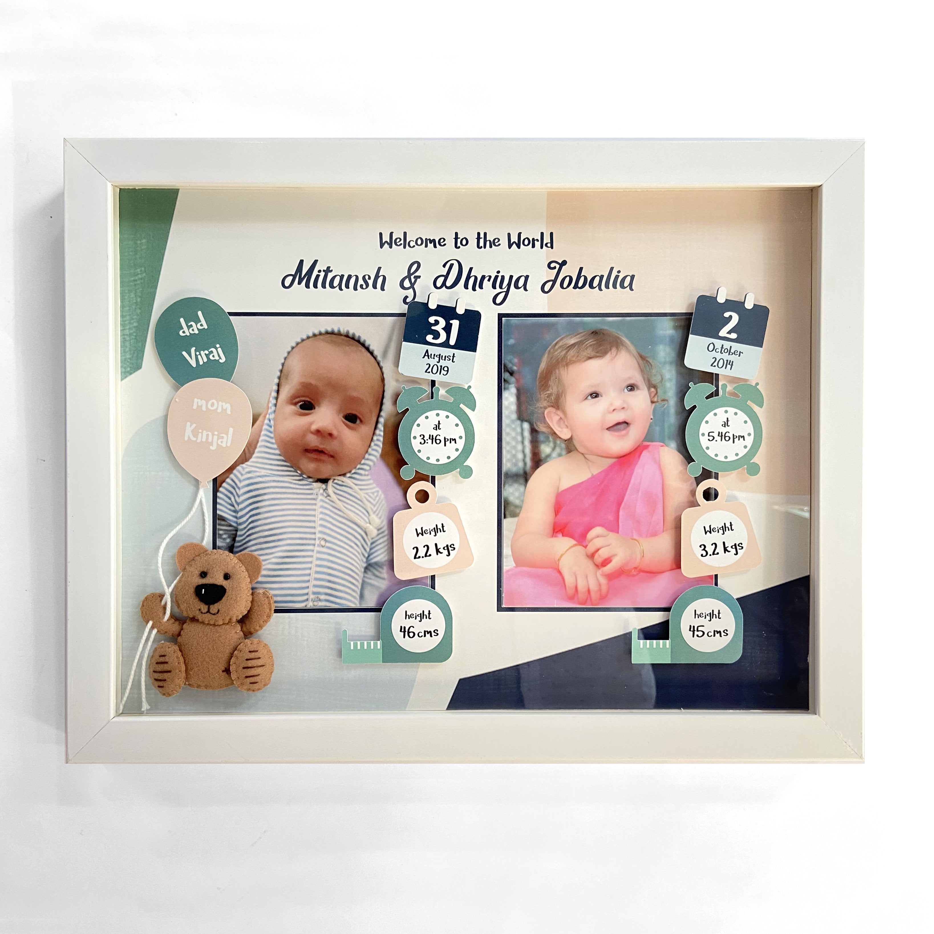 Personalised sensitive gifts for twin babies