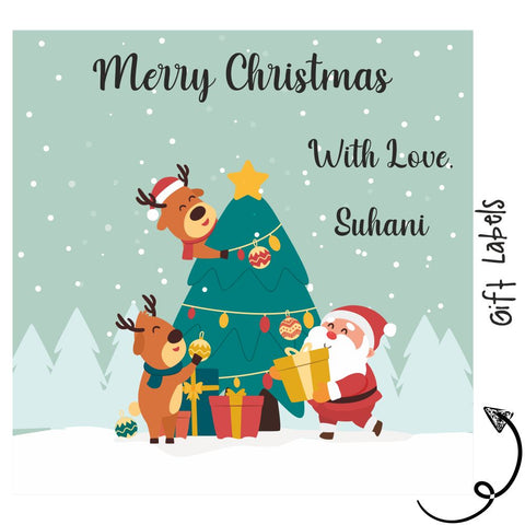 Gift Labels - Santa & Friends