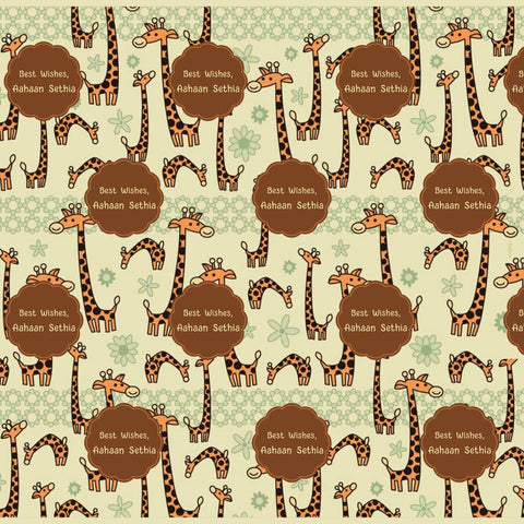 Personalised Wrapping Paper - Giraffe