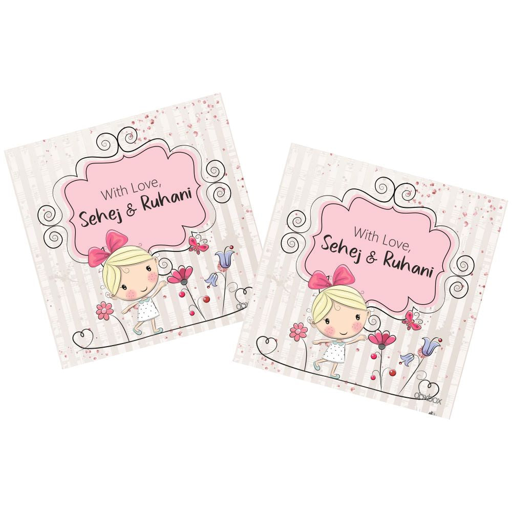 Personalised Gift Tags - Girl With Butterfly