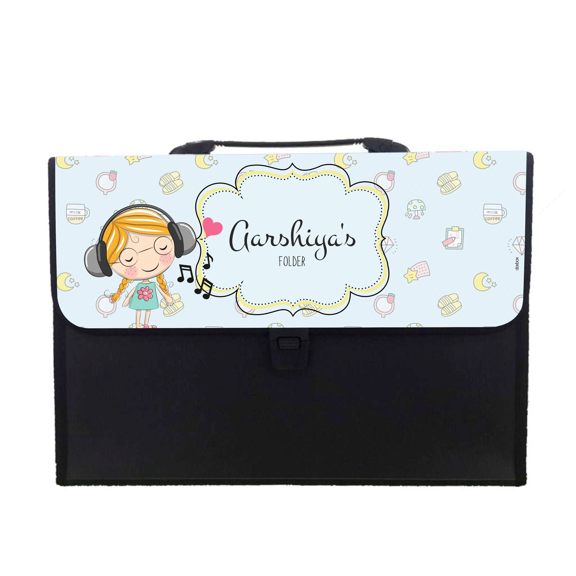 Personalised Folder - Green Girl