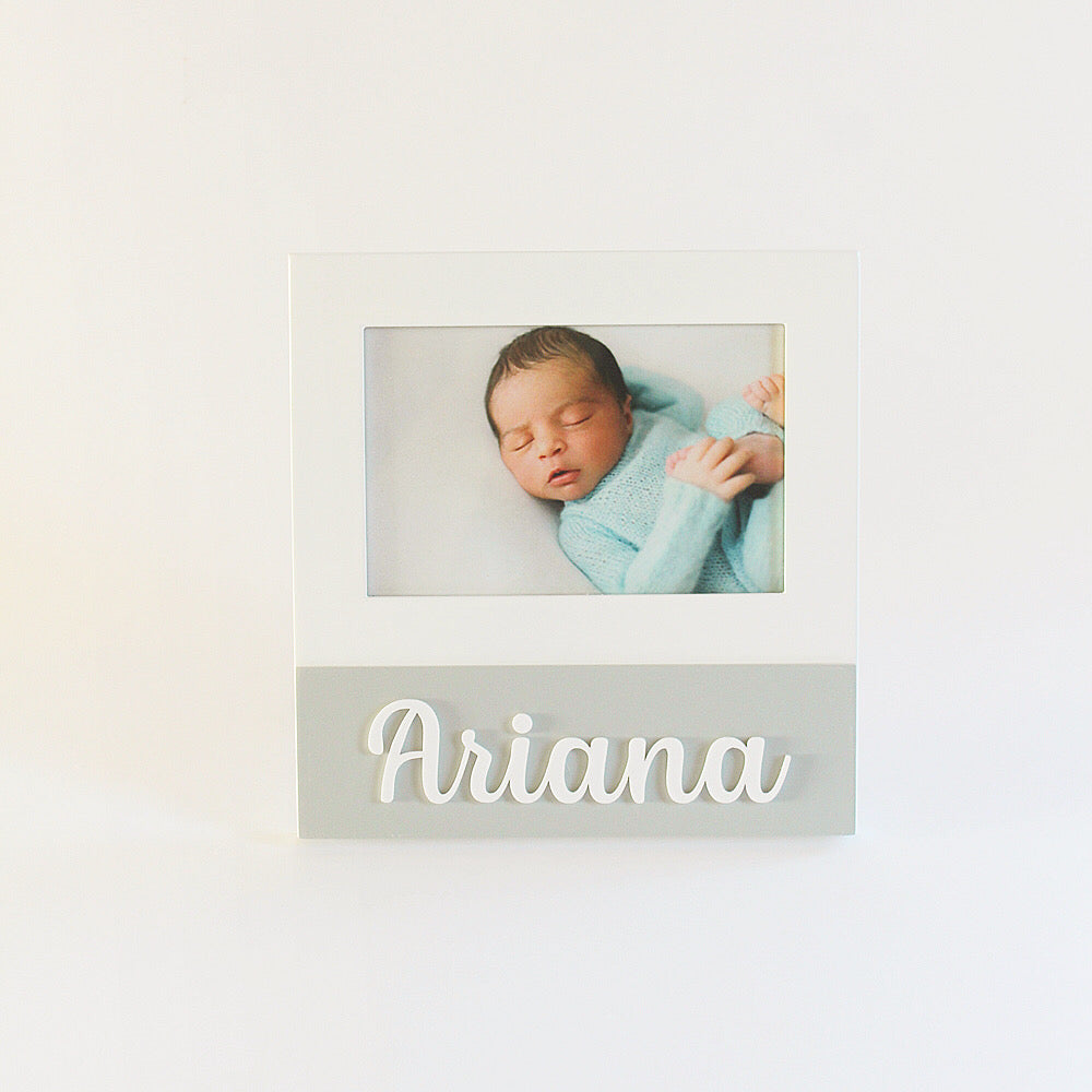 Personalized Square Frame - Grey