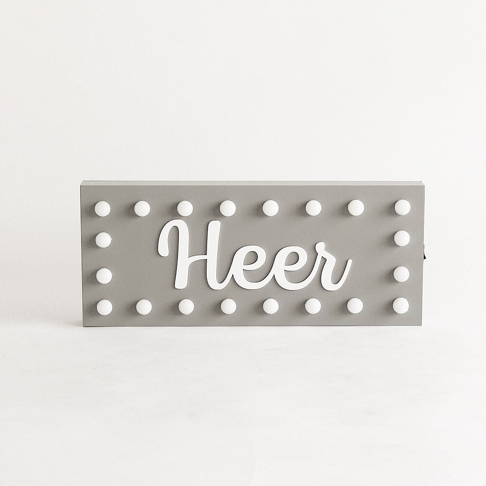 Hollywood Name Light - Grey