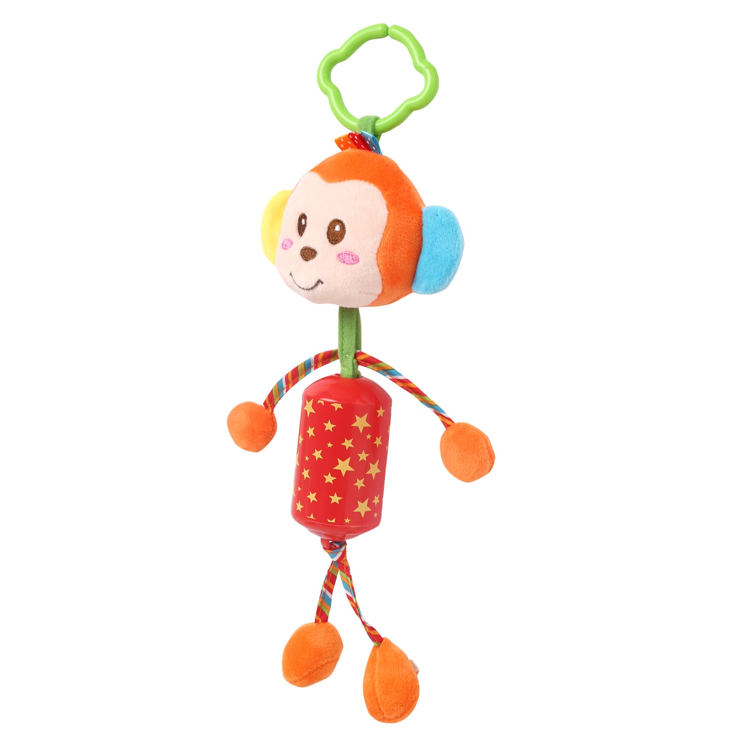 Monkey Orange Hanging Musical Toy / Wind Chime Soft Rattle