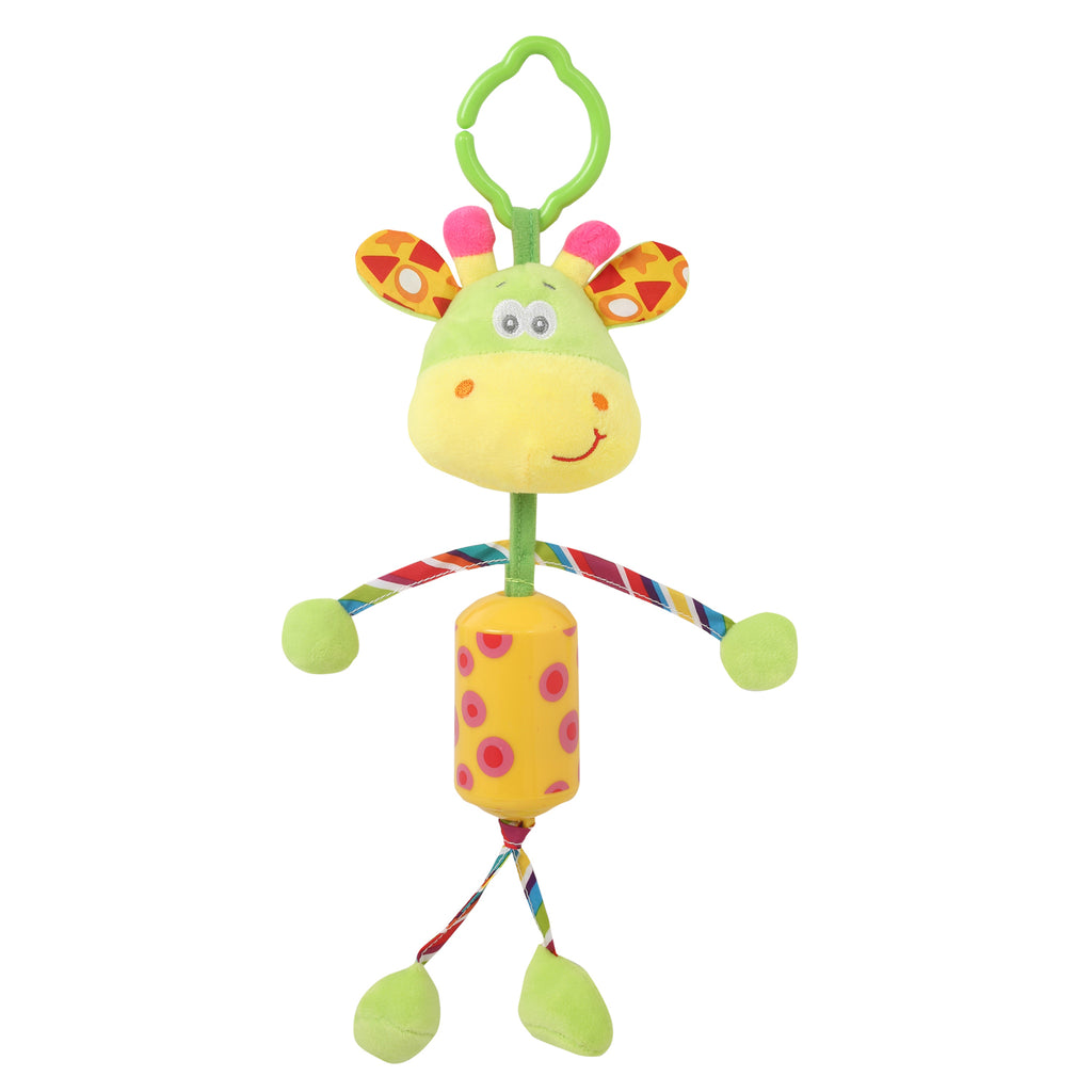 Giraffe Yellow Hanging Musical Toy / Wind Chime Soft Rattle
