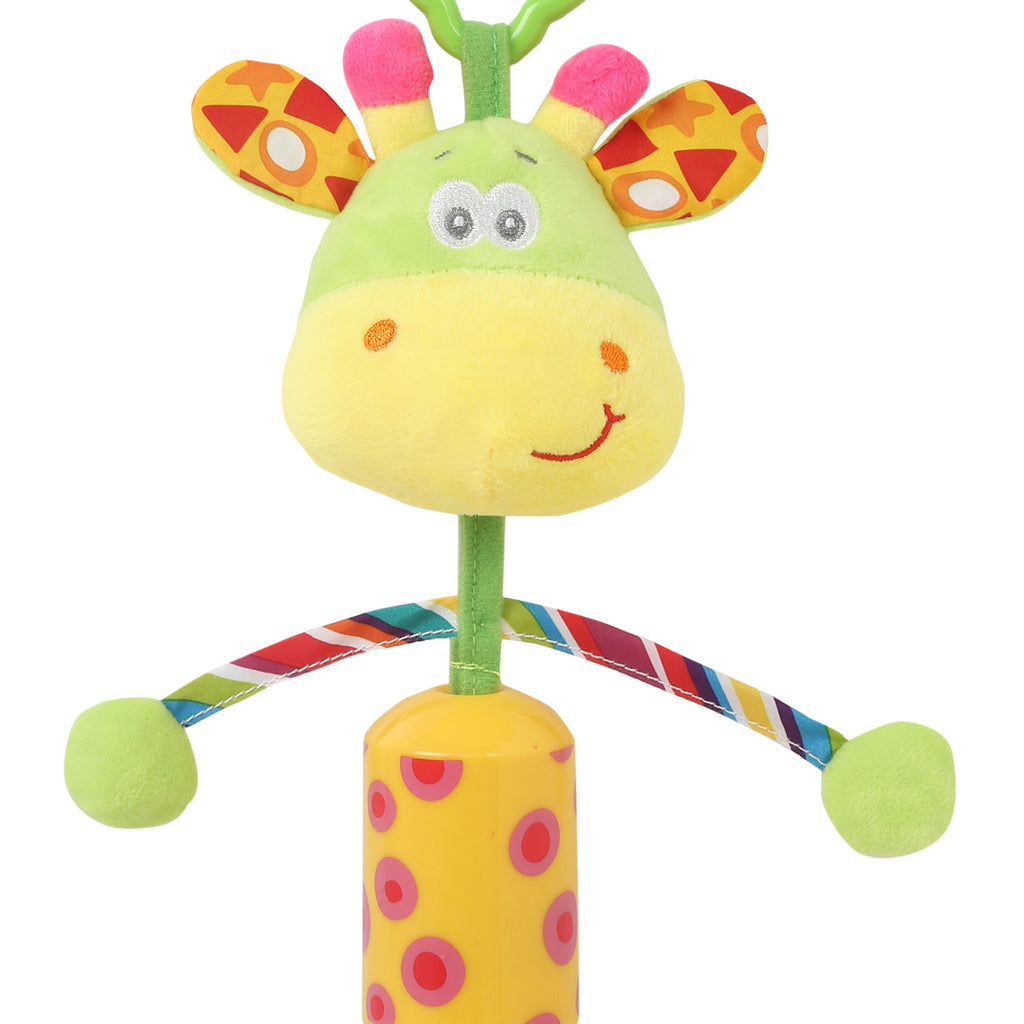 Giraffe Yellow Hanging Musical Toy / Wind Chime Soft Rattle